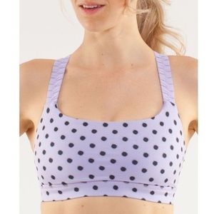 Lululemon Athletica Lavender Polka Dot Bra